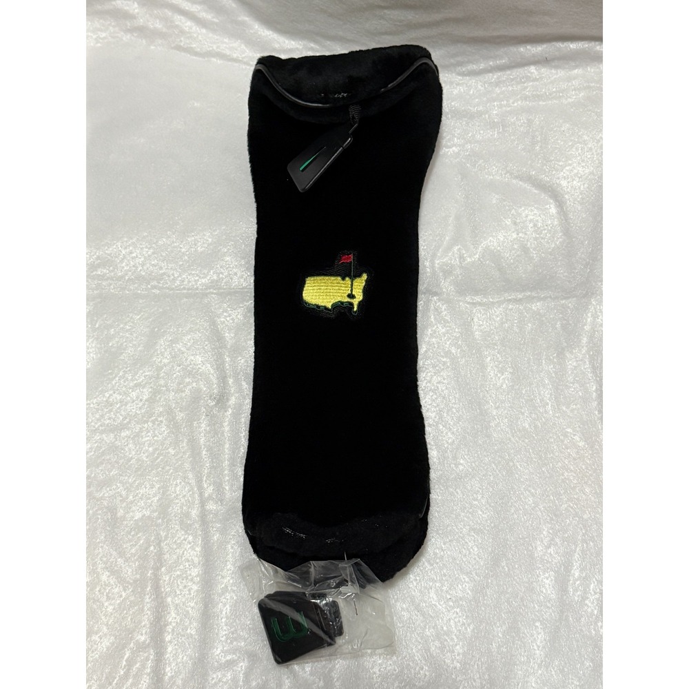 Vintage new Augusta Masters Plush Black Headcover w/ 1-3-5-X Tabs RARE undated